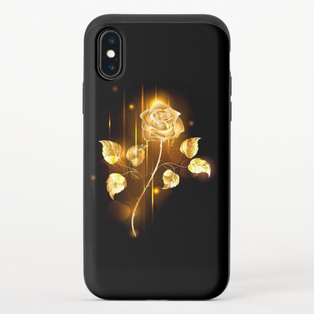 Golden rose ( gold rose ) uncommon iPhone case (Back)