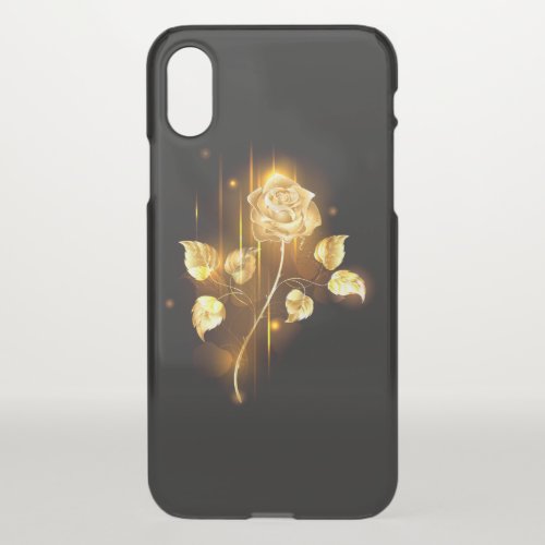 Golden rose  gold rose  iPhone XS case