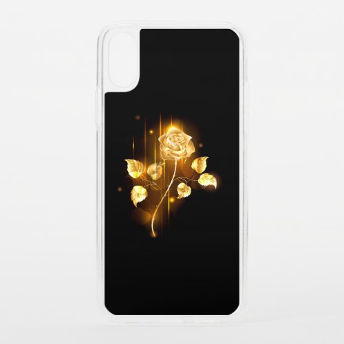 Golden rose  gold rose  iPhone XS case