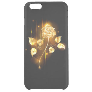Golden rose ( gold rose ) clear iPhone 6 plus case