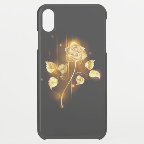 Golden rose  gold rose  iPhone XS max case