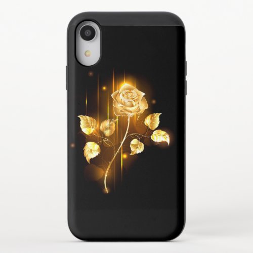 Golden rose  gold rose  iPhone XR slider case