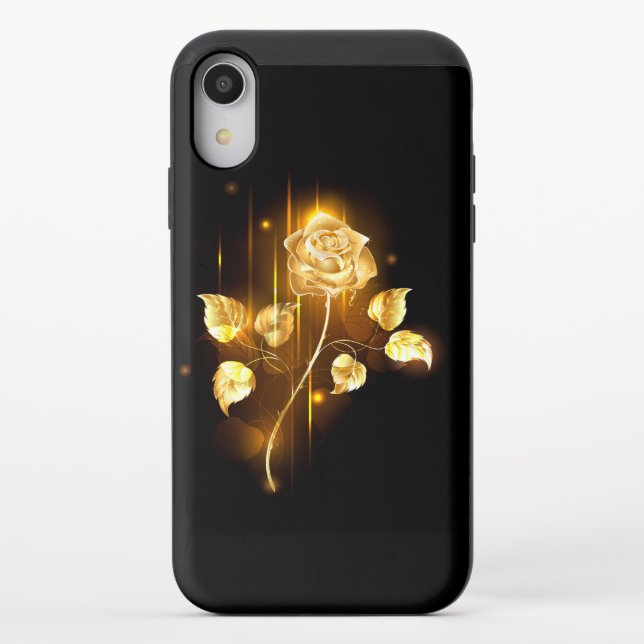 Golden rose ( gold rose ) uncommon iPhone case (Back)