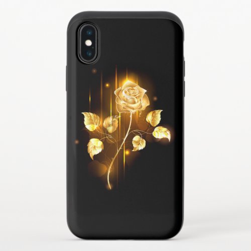 Golden rose  gold rose  iPhone XS slider case