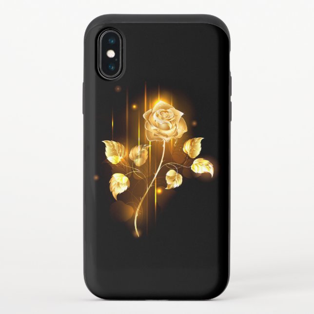 Golden rose ( gold rose ) uncommon iPhone case (Back)