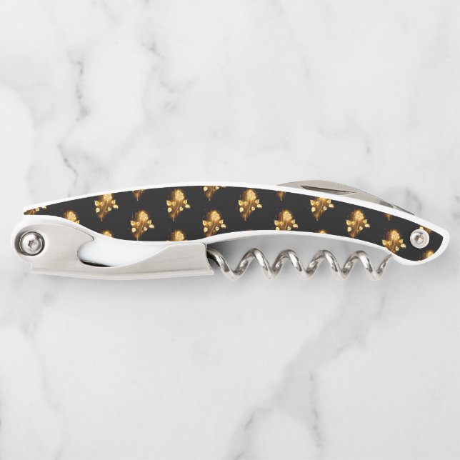 Golden rose ( gold rose ) waiter's corkscrew (Front)