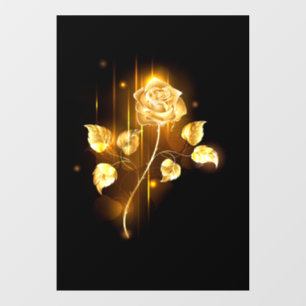 Golden rose ( gold rose ) window cling
