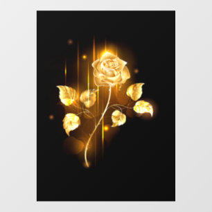 Golden rose ( gold rose ) window cling