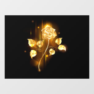Golden rose ( gold rose ) window cling