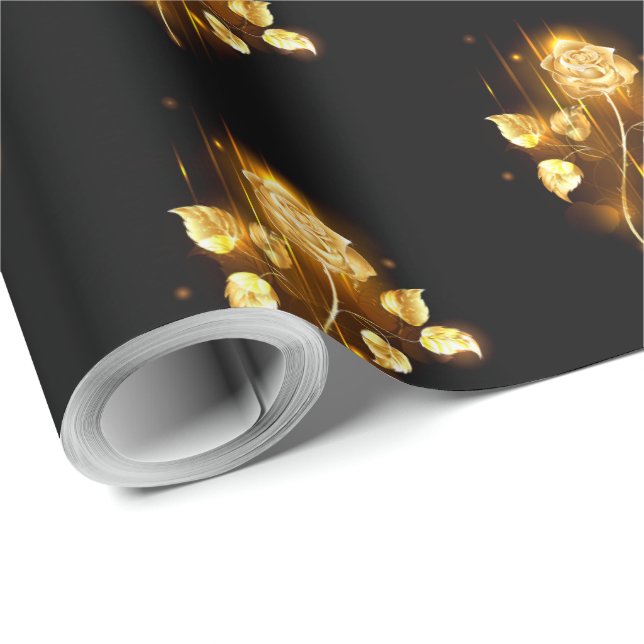 Golden rose ( gold rose ) wrapping paper (Roll Corner)