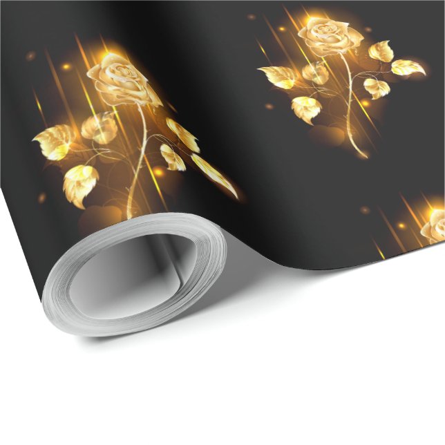 Golden rose ( gold rose ) wrapping paper (Roll Corner)