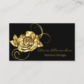 Golden Rose Interior Design Business Card