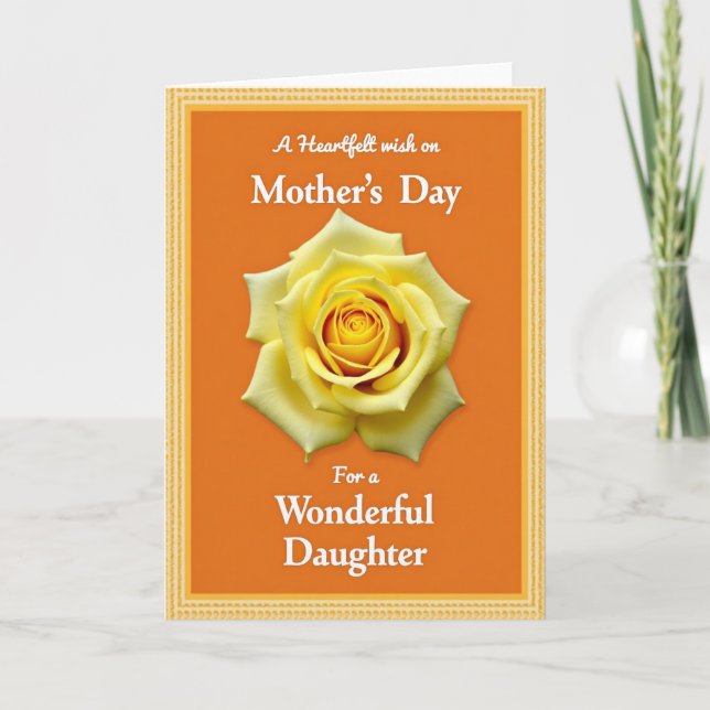 Golden Rose Mothers Day Card (Front)
