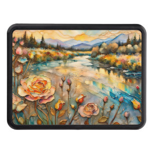 Golden Rose Mountain Valley Sunrise Hitch Cover