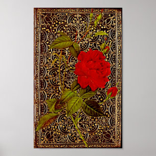 Golden Rose Poster