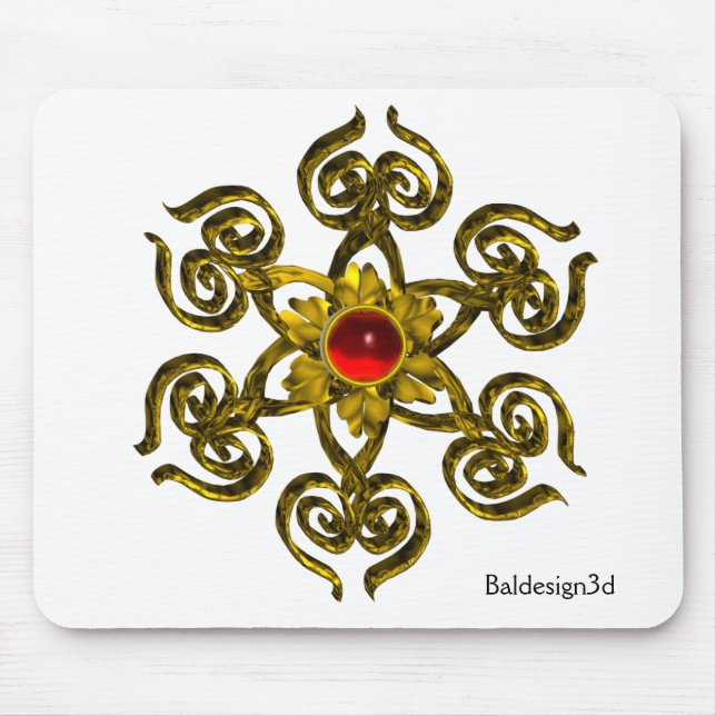 GOLDEN ROSE RUBY MOUSE PAD (Front)