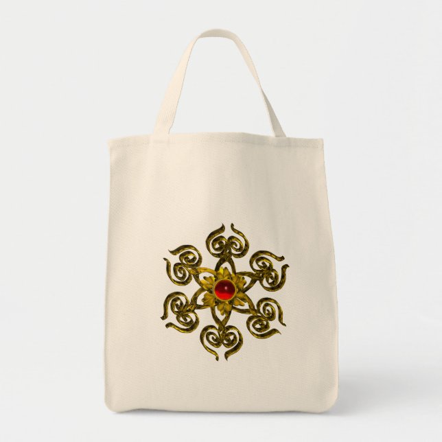 GOLDEN ROSE RUBY TOTE BAG (Front)