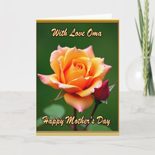 Golden Rose Sweetest Mom Card (Front)