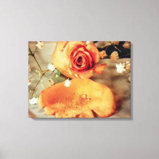 Golden rose wall art