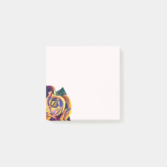 Golden Rose watercolor art Post-it Notes (Front)