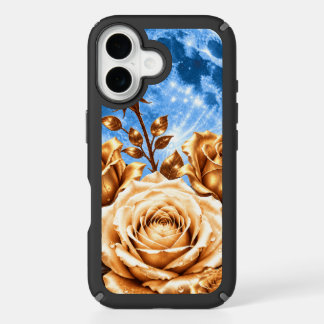 Golden Roses and Blue Moon Aesthetic Case