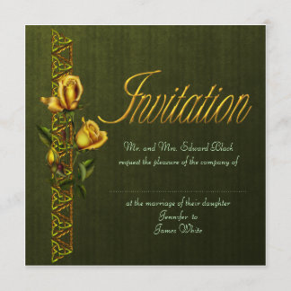 Golden Roses Wedding Suite Invitation