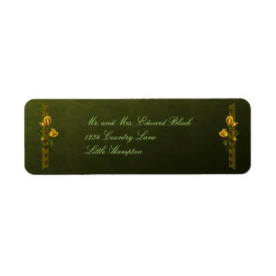 Golden Roses Wedding Suite Label