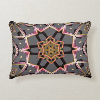 Golden Rosette Accent Pillow