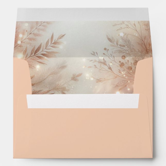 Golden Rosewood Enchanted Forest Wedding Envelope (Back (Bottom))