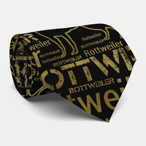Golden Rottweiler  _ Metzgerhund Pattern Neck Tie