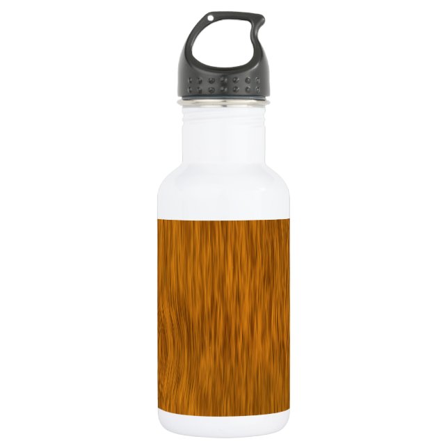 Golden Rough Wood Texture Background Water Bottle (Front)