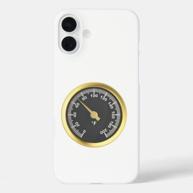 Golden round thermometer Case-Mate iPhone case (Back)
