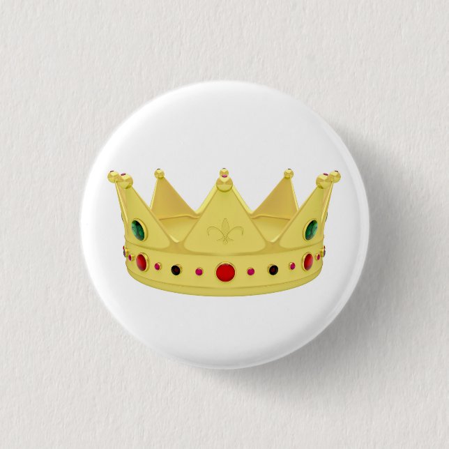 Golden royal crown  button (Front)