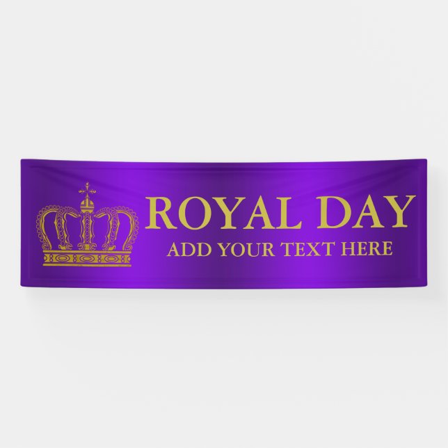 Golden Royal Crown I + your backgr. & ideas Banner (Horizontal)