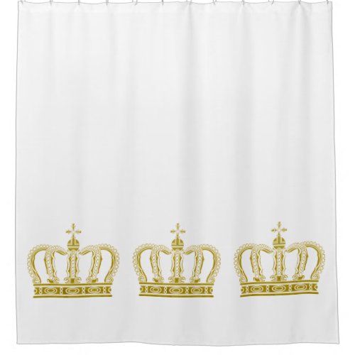 Golden Royal Crown I  your backgr  ideas Shower Curtain