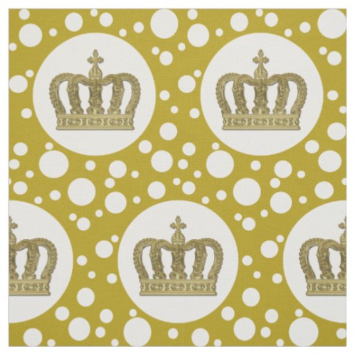 Golden Royal Crown II & Dots + your backgr. & idea Fabric