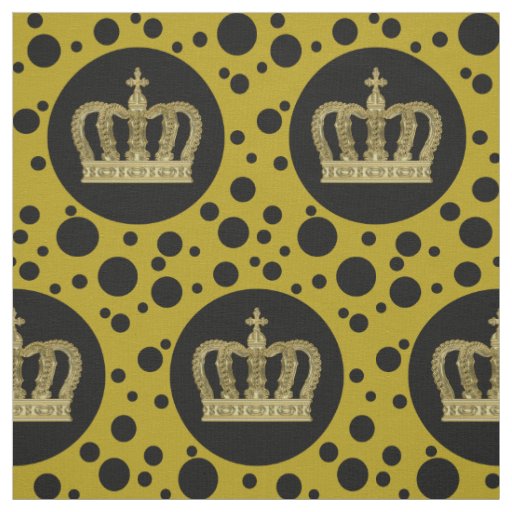 Golden Royal Crown II & Dots + your backgr. & idea Fabric