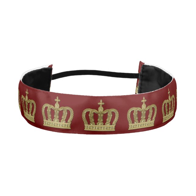Golden Royal Crown II + your backgr. & ideas Athletic Headband (Front)