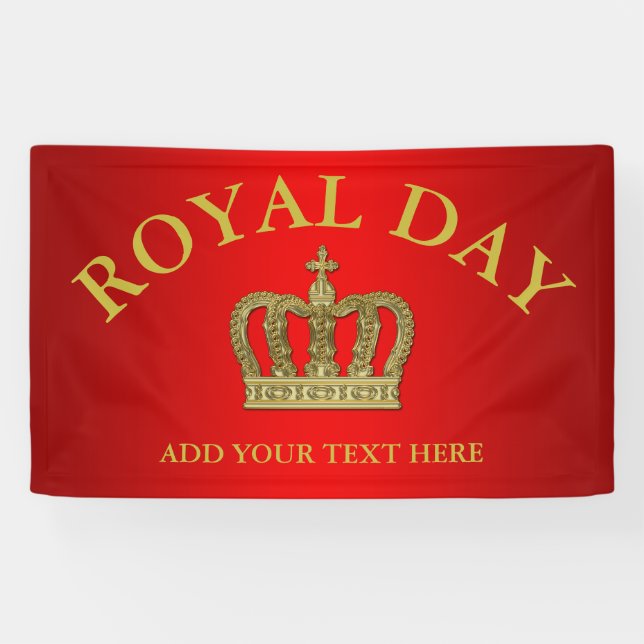 Golden Royal Crown II + your backgr. & ideas Banner (Horizontal)