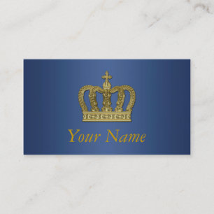 Golden Royal Crown II + your backgr. & ideas Business Card
