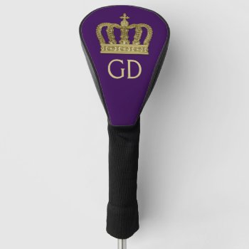 Golden Royal Crown Ii   Your Backgr. & Ideas Golf Head Cover by EDDArtSHOP at Zazzle