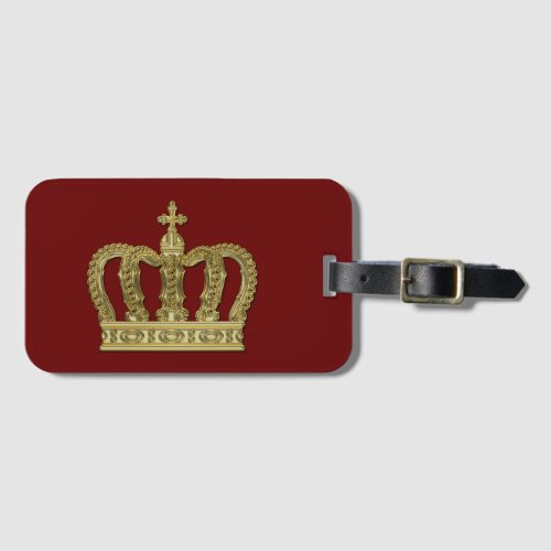 Golden Royal Crown II  your backgr  ideas Luggage Tag