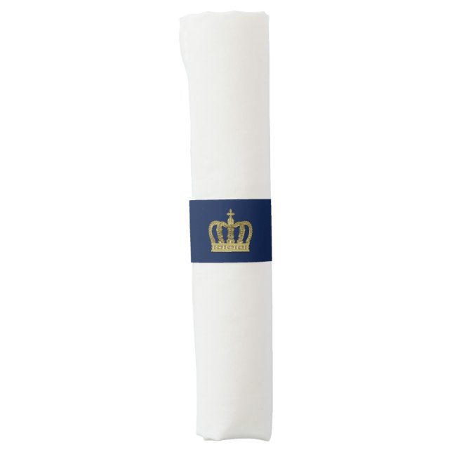 Golden Royal Crown II + your backgr. & ideas Napkin Bands (Front)