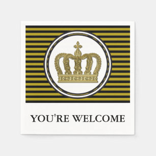 Golden Royal Crown II + your backgr. & ideas Napkins