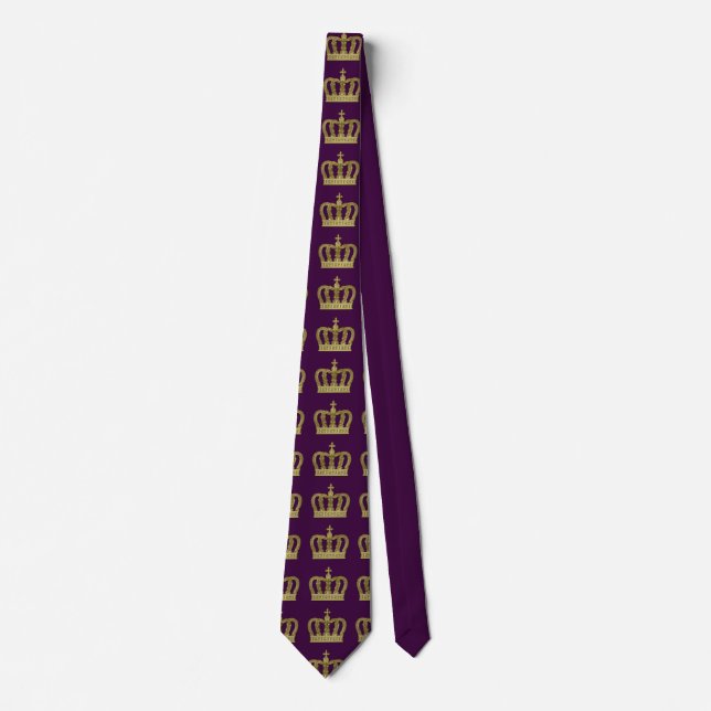 Golden Royal Crown II + your backgr. & ideas Neck Tie (Front)