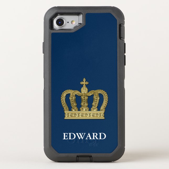 Golden Royal Crown II + your backgr. & ideas Otterbox iPhone Case (Back)