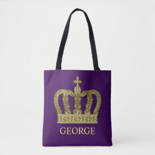 Golden Royal Crown II + your backgr. & ideas Tote Bag