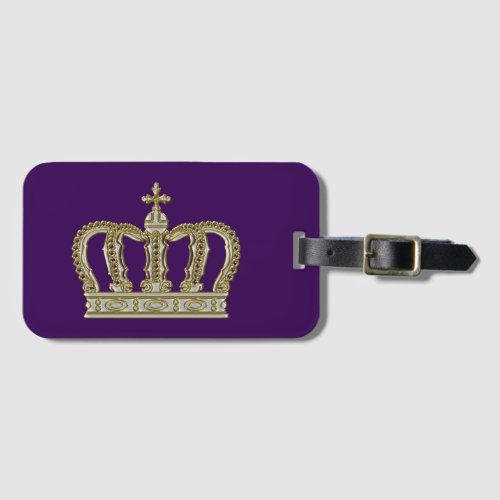 Golden Royal Crown III  your backgr  ideas Luggage Tag