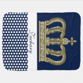 Golden Royal Crown III + your backgr. & ideas Receiving Blanket (Horizontal)