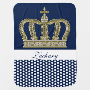 Golden Royal Crown III + your backgr. & ideas Receiving Blanket